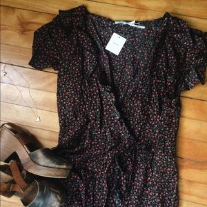 Urban Outfitters Asymmetric Ruffles Wrap Dress